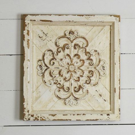 Distressed Square Scroll Wall Medallion Wall Art Above Tv, Wall Art Bedroom Paint, Medallion Wall Art, Wall Art Above Couch, Wall Medallion, Wall Art Above Bed, Medallion Wall Decor, Signed Artwork, Wooden Wall Decor