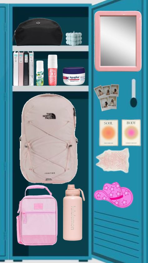 School Locker Decorations, Middle School Lockers, Middle School Survival, School Bag Essentials, Backpack Essentials, Locker Decorations, School Lockers, School Survival, Locker Room