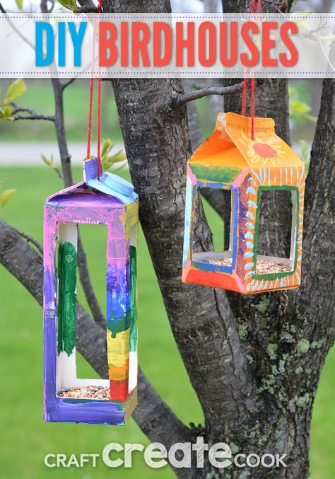 Bug Activity, Birdhouse Crafts, Craft Cupboard, Birdhouse Craft, Recycled Crafts Kids, Fun Summer Crafts, Art Projects For Adults, Crafts Preschool, Spring Craft