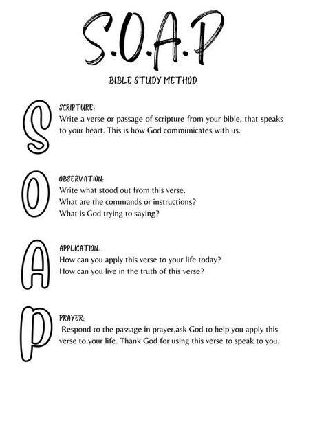 R.E.A.P bible study method print out. Engage in a deeper bible study for verses or passages. S.O.A.P bible study method is a simpler way to study Gods word, easy to use as well as fast and effective. S.o.a.p. Bible Study, Bible Study Notes Aesthetic, Printable Bible Study Worksheets, Soap Method Bible Study, Bible Study Lesson Plans, Soap Bible Study Method, Bible Study Method, Soap Bible Study, Journal Bible Quotes