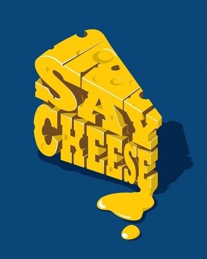 Say Cheese on the Behance Network #lettering #typograph #cheese Print Scarf Design, Book Illustration Design, Design Thinking Process, Book Cover Design Inspiration, Typography Images, Typography Alphabet, Food Graphic Design, Say Cheese, Creative Typography