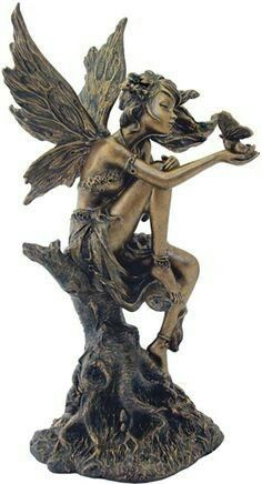 Butterfly Statue, Chris Riddell, Fairy Statues, Fairies Elves, Fairy Figurines, Butterfly Fairy, Mystical Creatures, Norman Rockwell, Forest Fairy