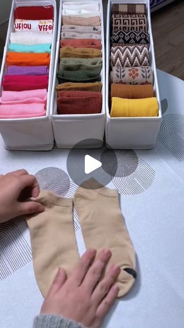 Organizing Socks Ideas, Diy Socks Organizer, Organizing Sock Drawer, How To Fold Short Socks, How To Organize Socks Drawer, How To Fold Socks In Drawer, How To Fold Ankle Socks, How To Organize Socks, Socks Folding Ideas