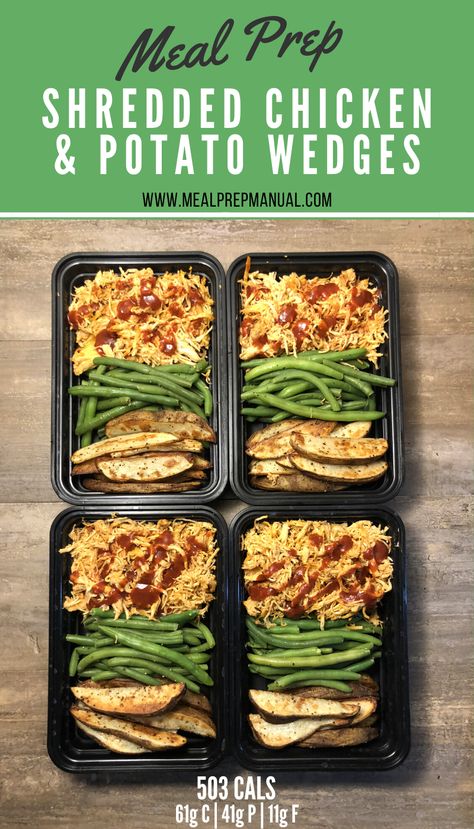 A simple recipe comprised of only 7 ingredients, this meal is perfect for days you don’t want to spend a lot of time in the kitchen as you will use the crockpot to cook the chicken and can buy frozen green beans to save time. Meal Prep Green Beans, Athlete Meals, Bulking Meal Prep, Bulk Recipes, Meal Prep High Protein, Meal Prep Manual, Bulking Meals, High Protein Gluten Free, Gluten Free Easy