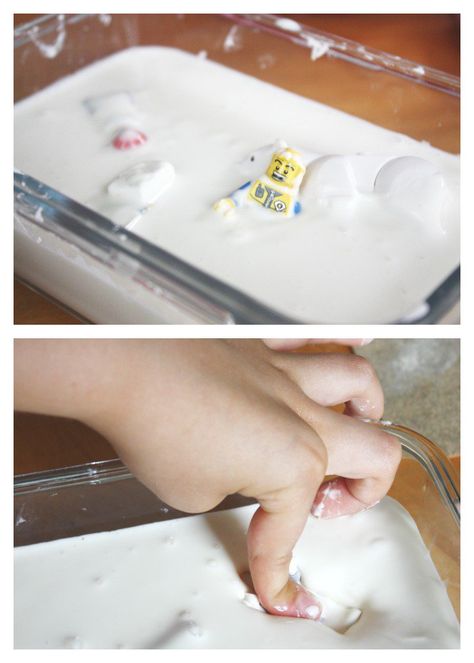 Non Newtonian Fluids Quicksand Activity Cornstarch Science Quicksand Activity, Freeze Veggies, 2nd Grade Science Projects, Cornstarch And Water, Rainbow Science, Newtonian Fluid, Non Newtonian Fluid, Sensory Science, Kitchen Science Experiments