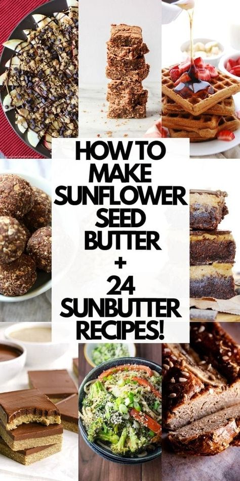 Seed Butter Recipes, Sunflower Recipes, Sunflower Seed Butter Recipes, Sunflower Flour, Paleo Peanut Butter Cookies, Sunflower Butter Cookies, Sunflower Seed Recipes, Sunbutter Recipes, How To Make Sunflower