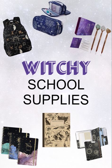 The perfect school supplies if you like astrology and witchy vibes ✨ click on the link to find these and more #schoolsupplies #backtoschool #witchy #witches #astrology #astrologylovers Witchy Products, Witch School, Delete Pin, School Suplies, Witch Supplies, Love Astrology, Witchy Decor, Witchy Vibes, Composition Notebook