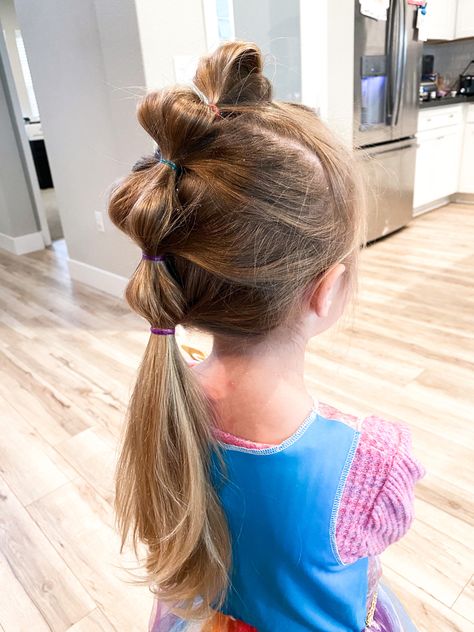 Unicorn pony tail, Unicorn Hair, Unicorn Costume, Kids Hairstyles, Ponytail, Toddler Hairstyles Crazy Hair Day Ponytails, Diy Unicorn Costume Kids, Crazy Unicorn Hair, Girls Unicorn Hair, Kids Unicorn Hair, Unicorn Tail Diy, Toddler Unicorn Costume Diy, Unicorn Hairstyle For Kids, Unicorn Crazy Hair Day