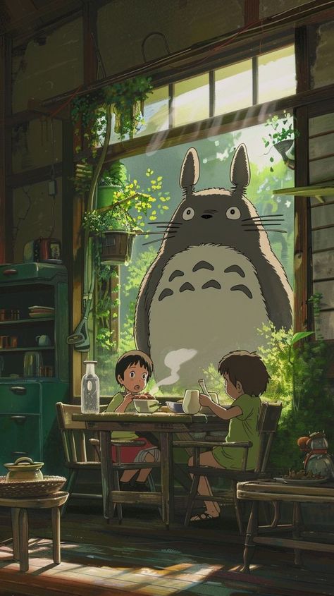 Gibli Studio Aesthetic, Studio Ghibli Wallpapers, Wallpaper Ghibli, قلعة هاول المتحركة, Totoro Art, Ed Wallpaper, Studio Ghibli Background, The Best Wallpapers, Studio Ghibli Characters