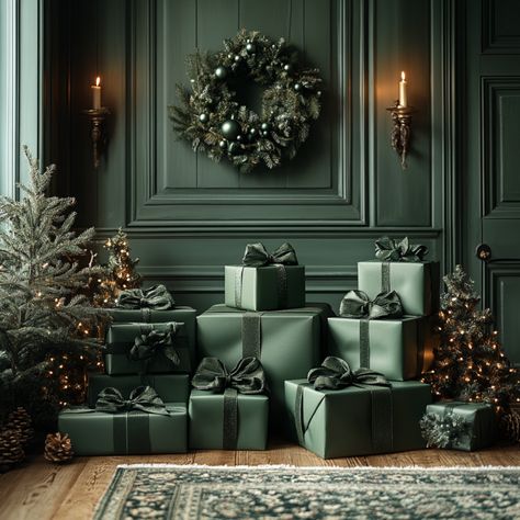 Green Christmas Decor Ideas - Christmas Green And Black, Forest Green And White Christmas Decor, Sage And Gold Christmas Decor, Christmas Gold And Green, Deep Green Christmas Decor, Velvet Green Christmas Decor, Emerald Green Christmas Tree Decorations, Olive Green Christmas Decor, Black White Green Christmas