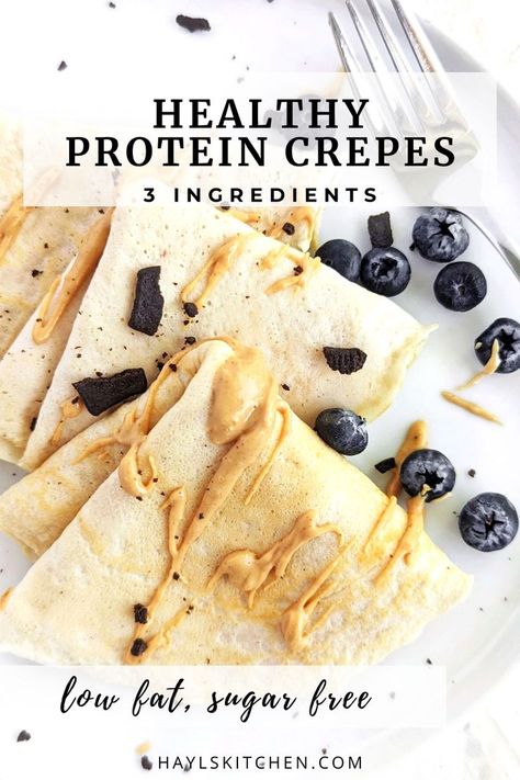 Protein Crepes Recipe, Healthy Crepe Recipes, Protein Crepes, Healthy Crepes, Low Carb Crepe, Healthy Low Fat Recipes, Low Carb Low Fat Recipes, High Protein Low Carb Recipes, No Carb Recipes