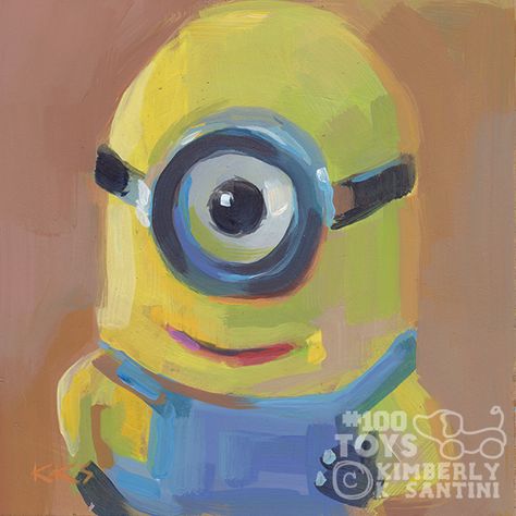 Paintings With Soul: Minion, Toy #32 Minion Acrylic Painting, Minion Painting, Minion Art, Minion Toy, Minimal Painting, Art Minimal, Painting Ideas, Minion, Acrylic Painting