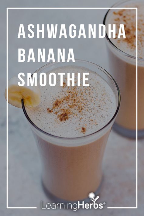 How to Make an Ashwagandha Banana Smoothie – LearningHerbs Ashwagandha Recipes, Ashwagandha Powder, Learning Herbs, Juice Smoothies Recipes, Ayurvedic Recipes, Smoothie Drink Recipes, Herbal Recipes, Mango Smoothie, Smoothie Ingredients