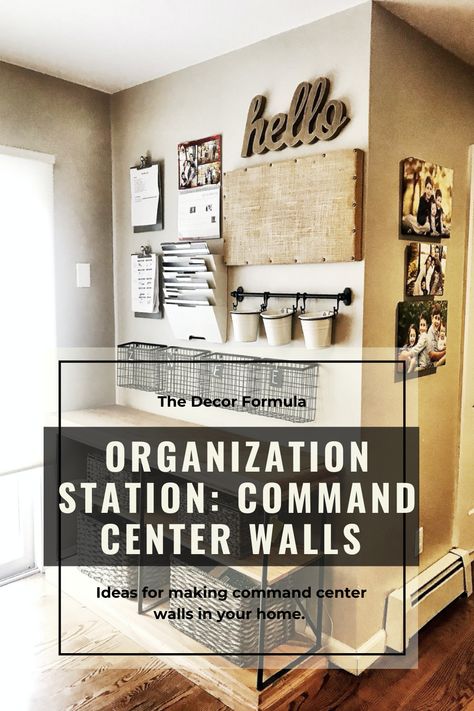 Organization Station: The Makings of Command Center Walls Command Center And Drop Zone, Command Center Wall Ideas, Kitchen Command Center Wall, Art Organisation, Communication Wall, Command Center Wall, Communication Station, Family Command Center Wall, Command Center Ideas