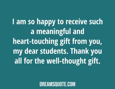 Thank You Message to Students for Gift Thank You My Dear Students, Message To Teacher From Student, Thank You Qoutes, Teachers Day Message, Teacher Thank You Notes, Attendance Register, Thanks Messages, Wishes For Teacher, Thank You For Birthday Wishes