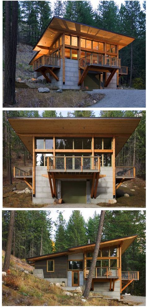 Wintergreen Cabin by www.balanceassociates.com Casa Hobbit, Tiny House Cabin, Cabins And Cottages, Cabin Plans, Modern Cabin, Cabin Homes, Tiny House Design, Small House Plans, Log Homes