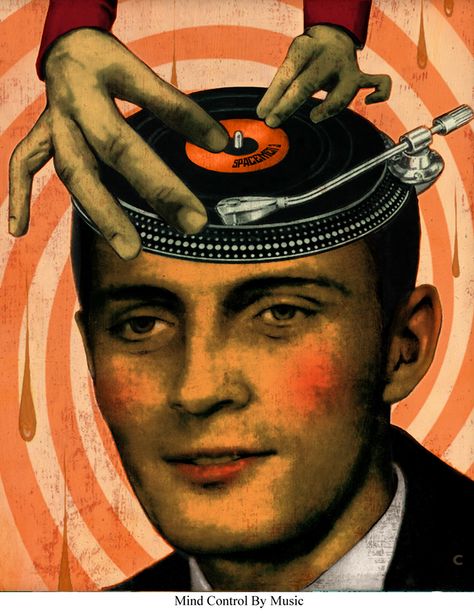 Poster Grafico, Dj Art, Brain Art, Illustration Photo, Music Images, Record Players, Vinyl Art, Vintage Poster, Surreal Art