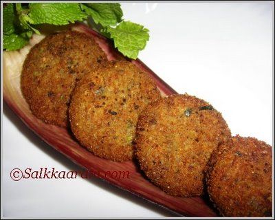 Cauliflower cutlets - delicious - yummmy Beef Cutlets, Banana Flower, Green Chutney, Pepper Powder, Snack Cake, Recipe Images, Curry Leaves, Easy Food To Make, Chutney