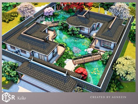 Sims Legacy House, Sims 4 Office Ideas, Sims 4 Japanese House, The Sims 4 Builds, Die Sims 4, Sims 4 House Plans, Sims 4 House Building, City Layout, Sims Ideas