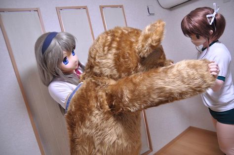 Female Fursuit, Kigurumi Mask, Onesie Costumes, Animegao Kigurumi, Bear Costume, Cute Pajamas, Cute Cosplay, Random Pictures, Leather Dresses