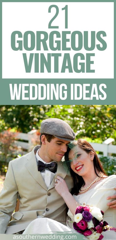 Plan a dreamy vintage wedding with these 21 awesome vintage wedding ideas! From old Hollywood glam to the roaring 20s, there's a little inspiration for every vintage bride! #vintagewedding #vintagebride #vintageweddingideas #vintageweddingdecor #vintageweddinginspiration #vintageweddinginspo #vintagebridal #vintageweddingdress #birdcageveil #vintageveil #1920swedding #1950swedding Retro Hollywood Wedding, 1950s Themed Wedding, Old Hollywood Theme Wedding, Wedding Decorations Vintage, Old Hollywood Fall Wedding, Vintage Wedding Ideas Elegant, Vintage Wedding Decorations 1920s, Old Hollywood Glam Wedding Decor, Vintage Country Wedding