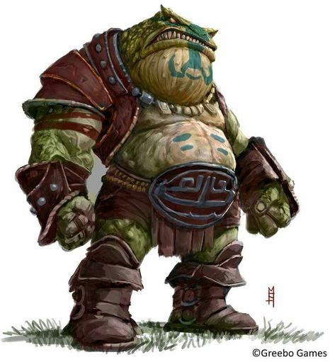 Dnd Frog Barbarian, Bullywug Character Design, Gruff Male Character Design, Lizard People Fantasy Art, Dnd Grung Art, Grippli Pathfinder, Bullywug Dnd, Grung Dnd, Dnd Firbolg