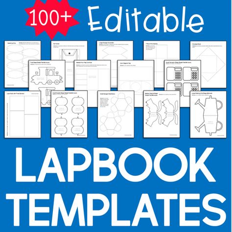 Lapbook Templates, Interactive Notebooks Templates, Lap Book Templates, Envelope Book, Lap Book, Accordion Book, Shape Books, Book Report, Up Book