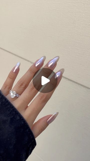 Silver Mirror Nails, Glaze Nails, Chrome Nails Silver, Mirror Nail Polish, Chrome Nail Polish, Chrome Nail Powder, Simple Products, Mirror Nails, Mirror Glaze