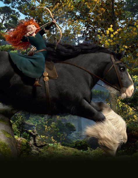 Merida And Angus, Prenses Merida, Rebelle Disney, Brave Princess Merida, Brave Wallpaper, Brave Movie, Disney Horses, Merida Disney, Brave Princess