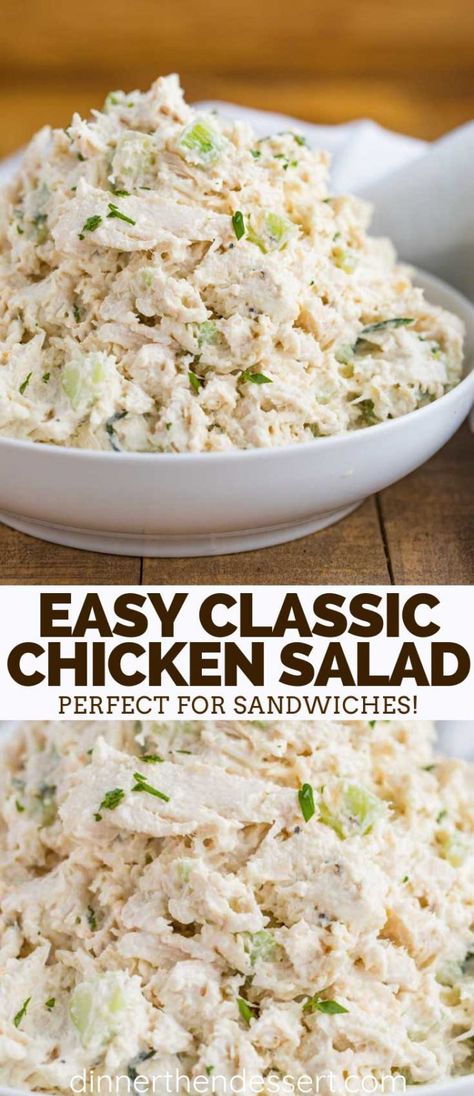 Seasoned Chicken Breast, Classic Chicken Salad, Salad Macaroni, Soup Pairings, Salad Quinoa, Chicken Salad Recipe Easy, Easy Chicken Salad, Classic Sandwich, Seasoned Chicken