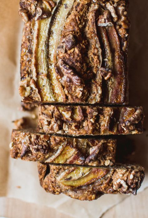 Gluten Free Banana Bread Recipe Gluten Free Banana Bread Recipe, Date Bread, Blue Zones Recipes, Pesto Bread, Zone Recipes, Banana Oatmeal Cookies, Gluten Free Banana Bread, Vegan Banana Bread, Gluten Free Banana