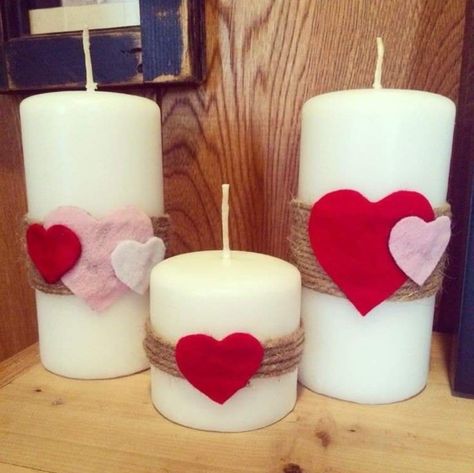 Valentine's Craft Ideas, Valentine’s Day Candles Diy, Easy Diy Valentines Crafts For Kids, Valentines Day Decorating Ideas, Simple Valentines Decor Diy, Deco Saint Valentin Decoration, Valentine’s Day Crafts, Valentine Decorations Diy, Easy Valentines Day Decorations