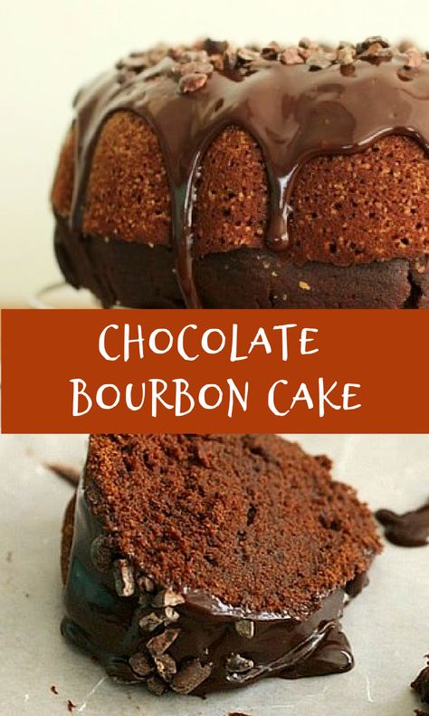 Woodford Reserve Cake, Liquor Cake Ideas, Bourbon Chocolate Cake, Chocolate Potato Cake, Alcohol Cakes, Liquor Cakes, Bourbon Dessert, Chocolate Bourbon Cake, Hot Chocolate Cake Recipe