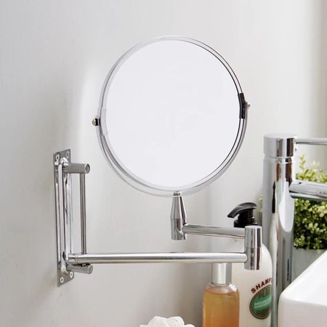 Orz Bathroom Shaving Mirror Wall Cosmetic Extendable 7inch 1x3x Magnifying Double Side Rotatable Makeup Wall Mirror - Decorative Mirrors - AliExpress Bathroom Wall Mirror, Shaving Mirror, Mirror Bathroom, Circular Mirror, Magnifying Mirror, Mirror Wall Bathroom, Cosmetic Mirror, Women Makeup, Wall Mounted Mirror