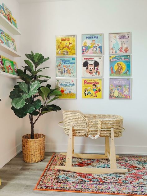 Disney Inspired Guest Room, Baby Mobile Disney, Minimalist Disney Nursery, Neutral Disney Decor, Modern Disney Nursery, Disney World Nursery, Disney Nursery Boy, Mickey Nursery, Princess Nursery Theme