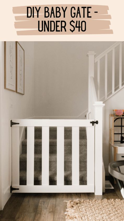 Wooden Stair Gate, Wood Baby Gate, Indoor Gates, Wooden Baby Gates, Barn Door Baby Gate, Diy Dog Gate, Diy Gate, Baby Gate For Stairs, Diy Baby Gate