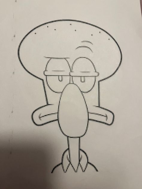 Squidward Coloring Pages, Squidward Drawing, Goofy Ahh, Outline Drawings, Step By Step Drawing, Doodle Drawings, Billie Eilish, Coloring Pages, Doodles