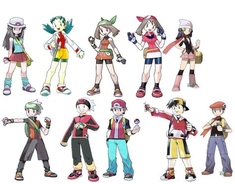 Pokemon trainers gen 1-4 First Gen Pokemon, Barbie Dress Up Games, Pokemon Trainer Red, Hulk Character, Heroes Wiki, Pokemon Trainers, First Pokemon, Horror Music, Gen 1