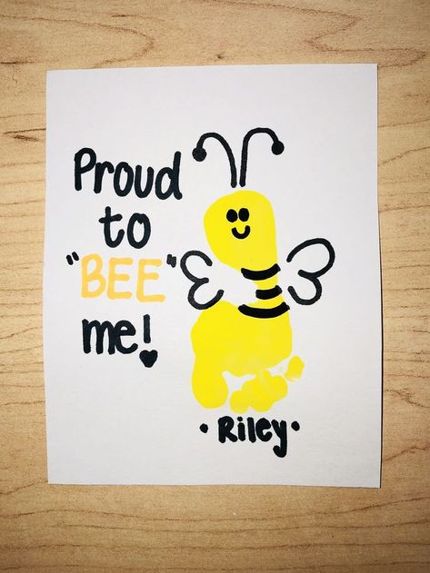 Footprint Art, Lesson Plans, Pre School, Bee Mine Valentine, Bee Mine, Valentines Art, Preschool Crafts, Bumble Bee, Art For Kids