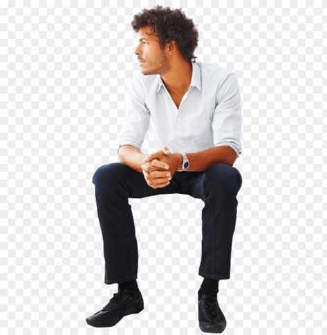 Man Sitting Reference, People Sitting Png, People Top View, Sitting Reference, Tea Stall, Collage Items, Person Png, Render People, Human Scale