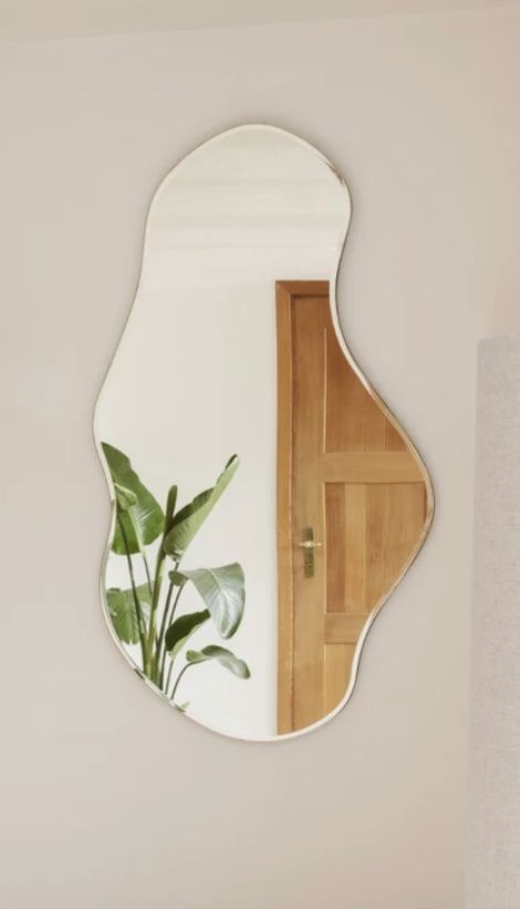 Pond Mirror Ferm Living Pond Mirror, Pond Mirror, Lounge Mirrors, Beach House Room, Fluid Forms, White Room Decor, Comfy Bedroom, Classic Mirror, Cute Diy Room Decor