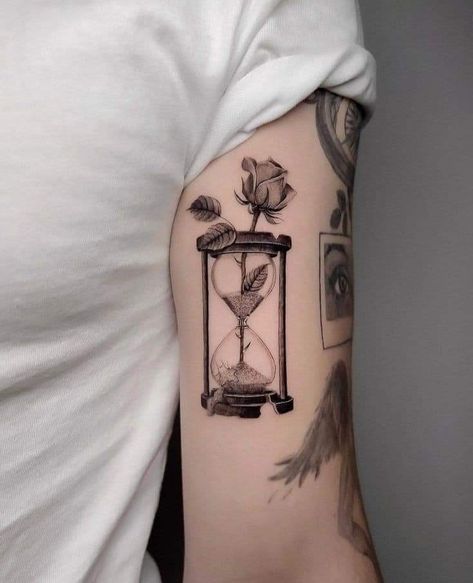 Surreal Tattoo, Hourglass Tattoo, Date Tattoos, 4 Tattoo, Tattoo Project, Badass Tattoos, Friend Tattoos, Simplistic Tattoos, Tattoo Design Drawings