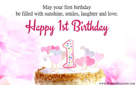 Happy 1st Birthday Wishes Messages.  #HappyBirthday #BirthdayWishes #1stBirthday #BirthdaySms #BirthdayMessages #1stBirthdayWishes First Happy Birthday Wishes, 1 St Birthday Wishes, Happy First Birthday Wishes, Happy 1st Birthday Princess, Happy Birthday 1 Year, Happy 1st Birthday Wishes, 1st Birthday Message, Birthday Sms, Girlfriends Birthday