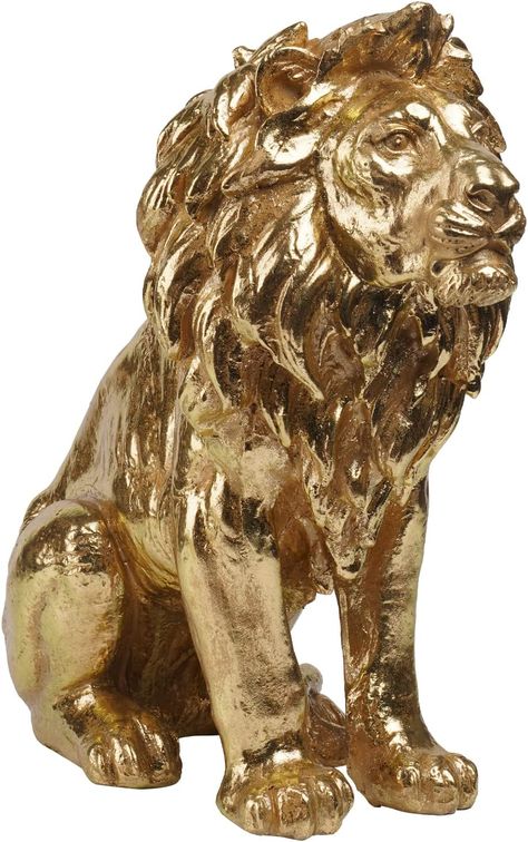 $139.99 20 Inch Gold Standing Lion Home Decor Lion Size Large Sculpture Lion Statue Gold Lion Decor Modern Home Decoration 20 x 9.5 x 19 Inch Standing Lion, Nordic Style Home, Lion Statue, Giraffe Family, Family Figurine, Head Statue, Gold Lion, Abstract Decor, Design Toscano