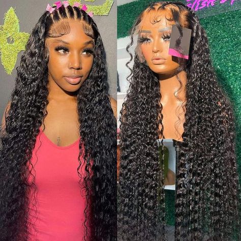 Wig Pre Plucked with Baby Hair 150% Density Natural Color Deep Wave Lace Front Wigs, Curly Lace Frontal, Cheap Human Hair Wigs, Frontal Wig Hairstyles, Hd Lace Frontal, 100 Human Hair Wigs, Lace Front Wigs Human Hair, Human Braiding Hair, Curly Lace Front Wigs