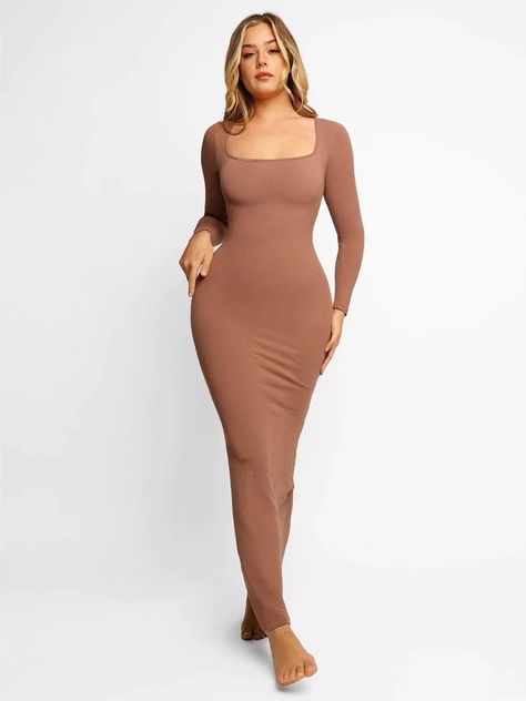 💝Shapewear Lounge Dresses Lounge Dresses, Bodycon Bodysuit, Hourglass Dress, Figure Dress, Shapewear Dress, Modal Fabric, Slip Dresses, Bra Pads, Lounge Dress