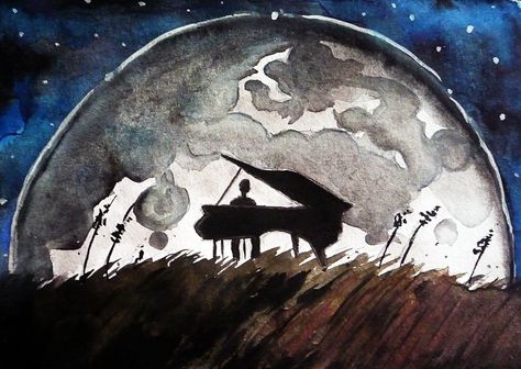 Moonlight Sonata by ~juiceofclouds on deviantART Piano Art, Moonlight Sonata, Alternate Reality, Ode To Joy, Musical Art, Geek Out, Interstellar, Music Art, Life Style