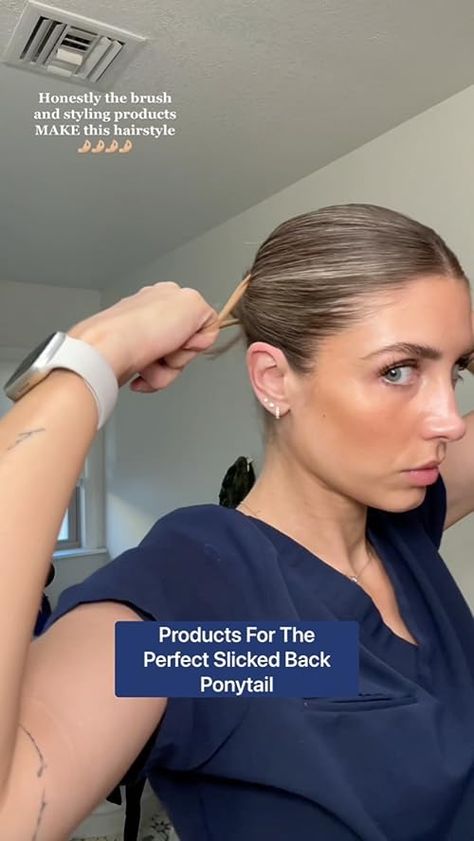 Slick Hair Ponytail, Long Hair Slick Back Women, Slicked Back Hair Products, Products For Slick Ponytail, Slick Back Ponytail Products, Best Product To Slick Back Hair, Sleek Ponytail Products, Slick Ponytail Products, Products For Slicked Back Hair