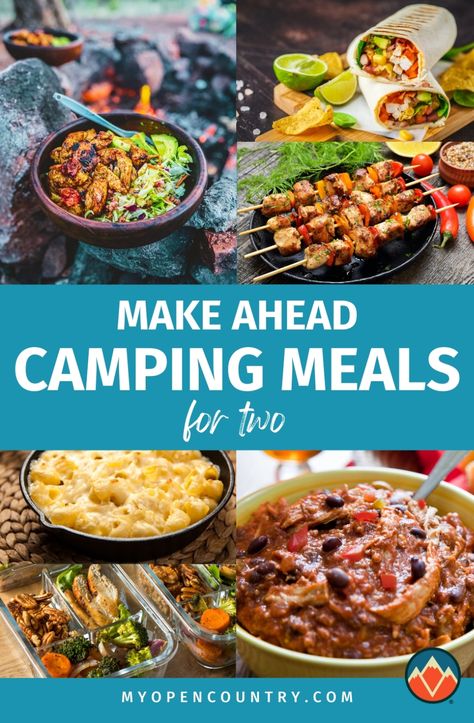 Planning a romantic camping getaway? We’ve compiled the best make-ahead camping meals for two, perfect for enjoying a cozy dinner by the fire. From luxurious pasta dishes to gourmet veggie options, these meals are designed for simplicity and taste, leaving you more time for stargazing and less time cooking. Easy prep and quick to serve, dine in style at your campsite. Easy Glamping Food, Healthy Make Ahead Camping Meals, Camp Meals No Refrigeration, Camping Meals Without Fire, Easy Camp Lunch Ideas, Good Camping Food Ideas, Meals To Take Camping, Easiest Camping Food, Food For Hunting Trip