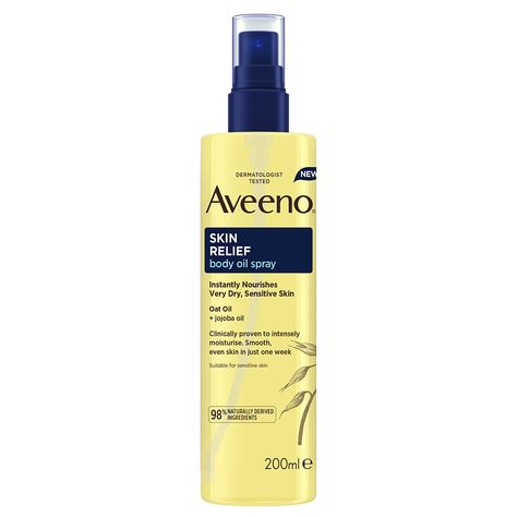 Aveeno Oil, Aveeno Skin Relief, Body Oil Spray, Dry Body Oil, Uneven Skin Texture, Dry Sensitive Skin, Oil Moisturizer, Body Care Routine, Improve Skin Elasticity